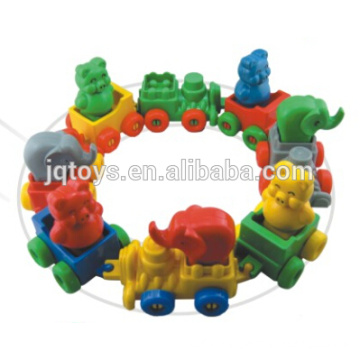 JQ6026 Plastic Animal train Building Blocks Link Toy For Sale